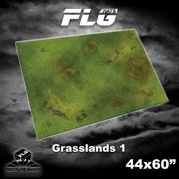 Frontline Gaming FLG Mats Grasslands 1 44"x60" For Tournament Warhammer 40K Horus Heresy Age Of Sigmar Incursion And Strike Force Board Games GRASS144x60