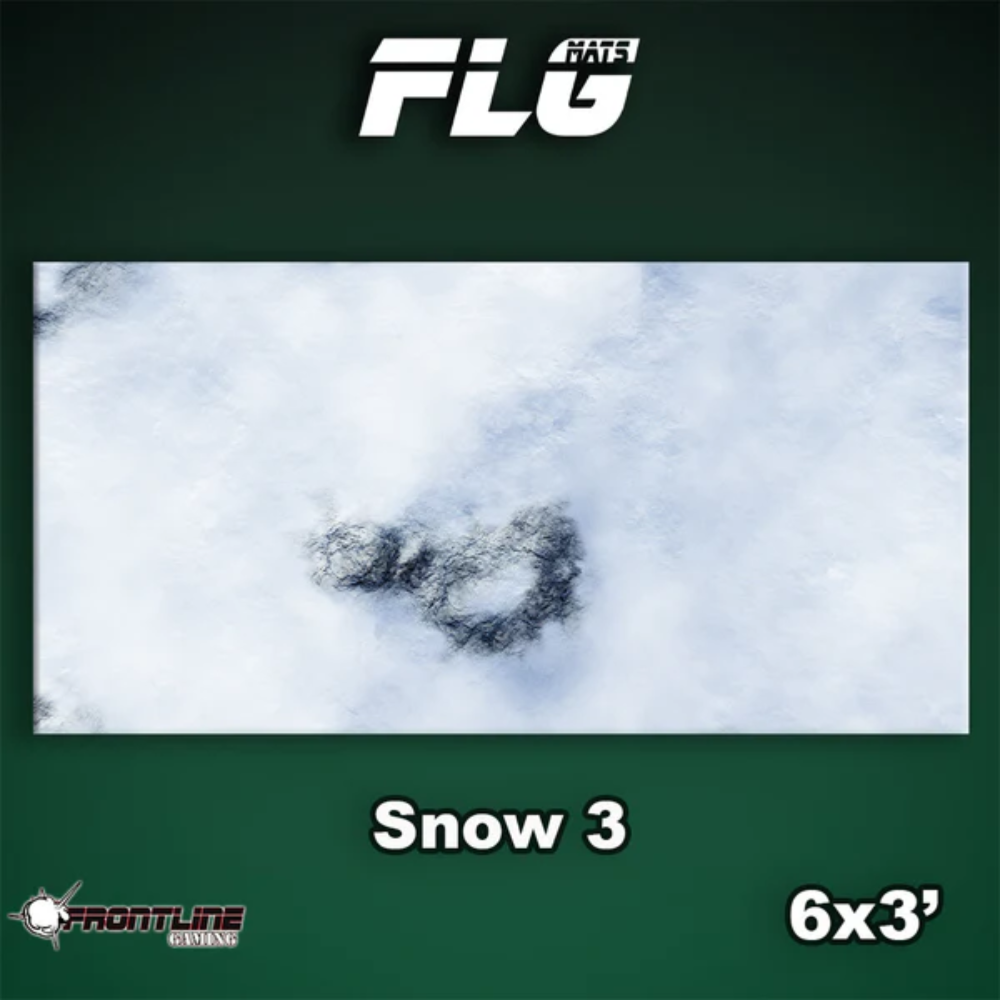 Frontline Gaming FLG Mats Snow 3 44"x30" For Battles In Warhammer 40K Horus Heresy Combat Patrol And Board Games Snow344x30