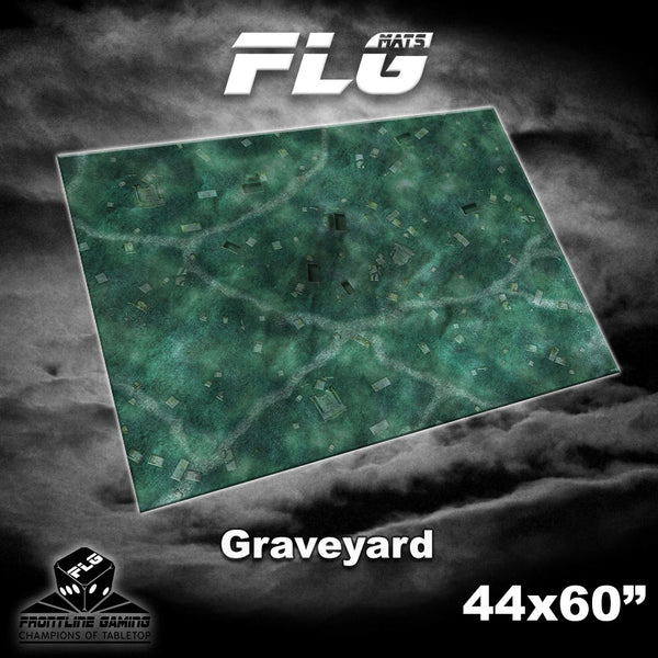 Frontline Gaming FLG Mats Graveyard 44"x60" For Tournament Warhammer 40K Horus Heresy Age Of Sigmar Incursion And Strike Force Board Games GYARD44x60