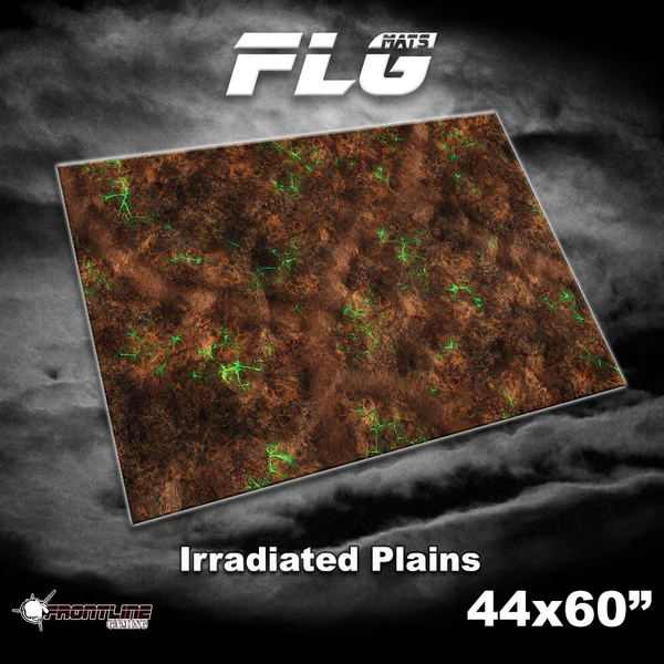 Frontline Gaming FLG Mats Irradiated Plains 44"x60" For Tournament Warhammer 40K Horus Heresy Age Of Sigmar Incursion And Strike Force Board Games IrrPlains44x60
