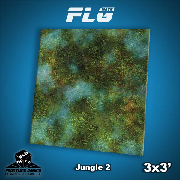 Frontline Gaming FLG Mats Jungle 3'x3' For Warhammer 40K Age Of Sigmar Star Wars Legion X-Wing Board Games Jung3x3