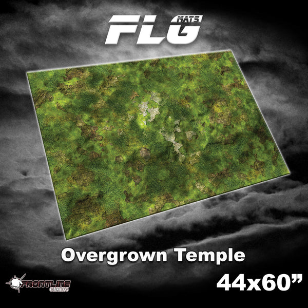 Frontline Gaming FLG Mats Overgrown Temple 44"x60" For Tournament Warhammer 40K Horus Heresy Age Of Sigmar Incursion And Strike Force Board Games OGTEMPLE44x60