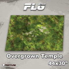 Frontline Gaming FLG Mats Overgrown Temple 44"x30" For Battles In Warhammer 40K Horus Heresy Combat Patrol And Board Games OGTEMPLE44x30