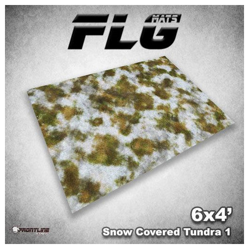 Frontline Gaming FLG Mats Snow Covered Tundra 1 44"x30" For Battles In Warhammer 40K Horus Heresy Combat Patrol And Board Games SCTUND44x30