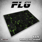 Frontline Gaming FLG Mats Robot City 44"x30" Green For Battles In Warhammer 40K Horus Heresy Combat Patrol And Board Games RBTCTYGREEN44X30
