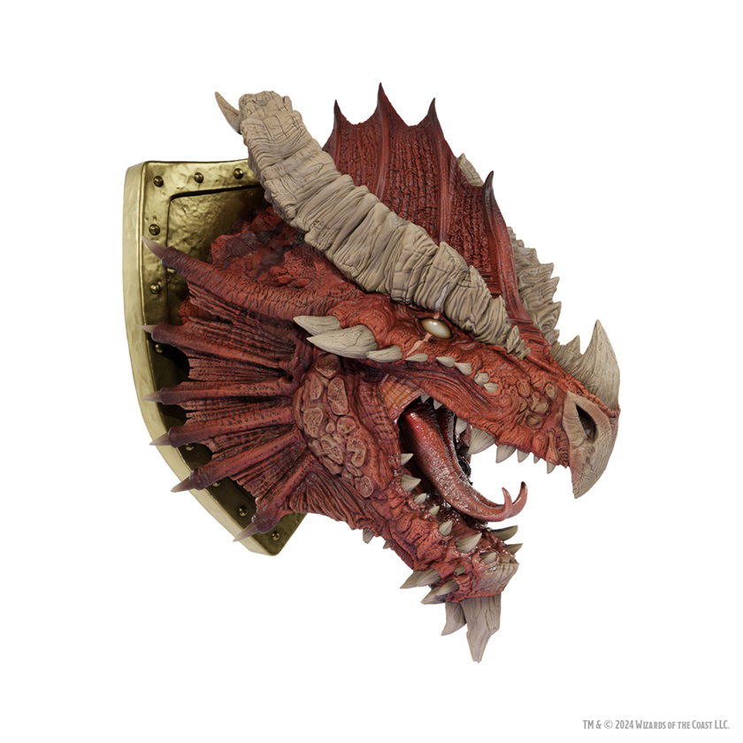 Wizkids Dungeon And Dragons D&D Replicas of the Realms: Ancient Red Dragon Trophy Plaque + Freight WZK68517