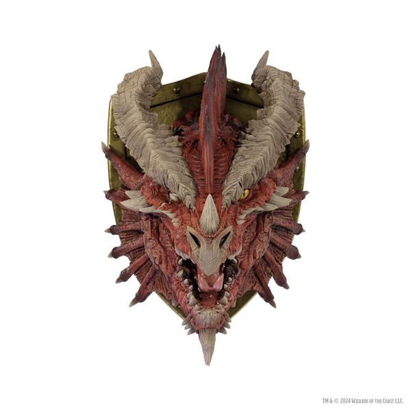 Wizkids Dungeon And Dragons D&D Replicas of the Realms: Ancient Red Dragon Trophy Plaque + Freight WZK68517
