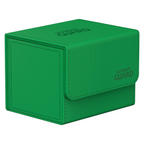 Ultimate Guard Sidewinder 100+ Deck Box for 100 Double Sleeved TCG Cards with Magnetic Closure & Microfiber Inner Lining - Green