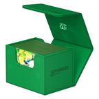 Ultimate Guard Sidewinder 100+ Deck Box for 100 Double Sleeved TCG Cards with Magnetic Closure & Microfiber Inner Lining - Green