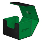 Ultimate Guard Sidewinder Synergy 100+ Deck Box for 100 Double Sleeved TCG Cards with Magnetic Closure & Microfiber Inner Lining - Black/Green