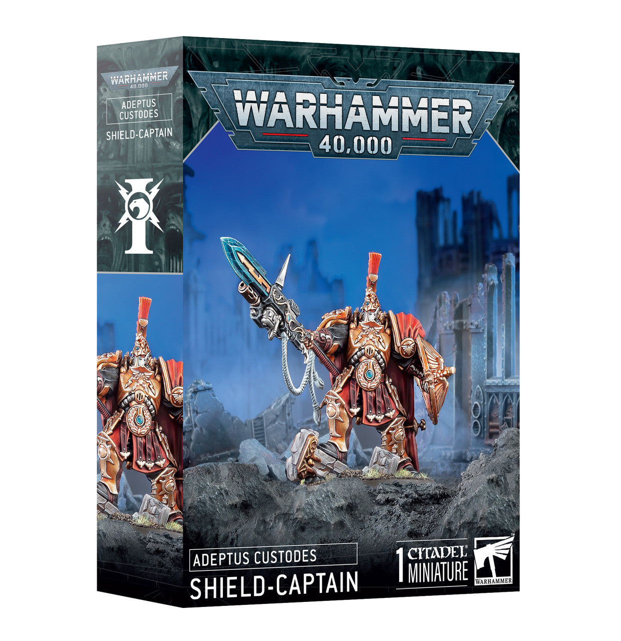 Games Workshop Warhammer 40K Adeptus Custodes Shield Captain Miniatures Sets 01-21