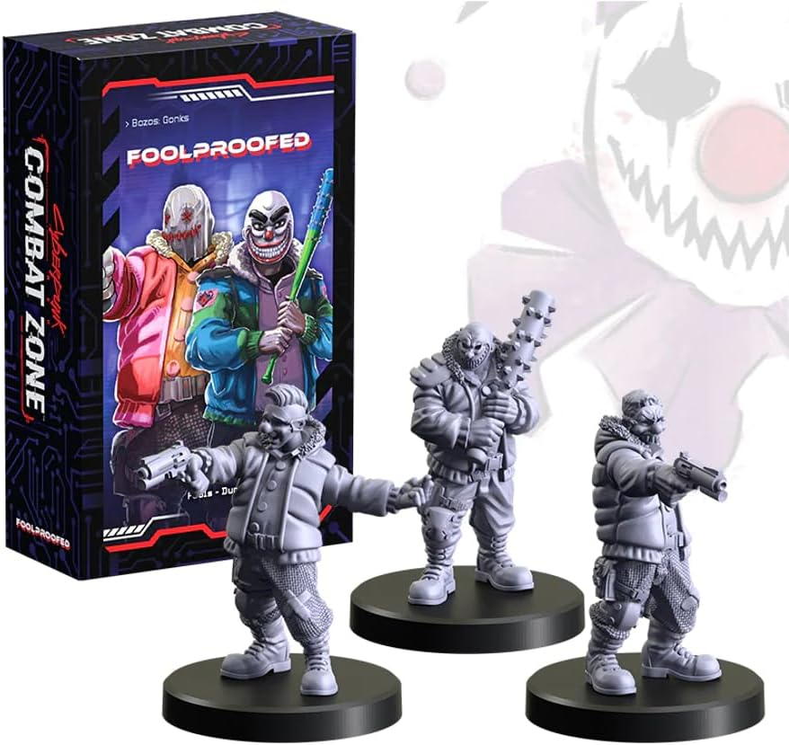 Monster Fight Club Cyberpunk Red Combat Zone Miniatures Bundle: Dunce If You Wanna, Foolproofed, The Cub Hunt (3 Items)