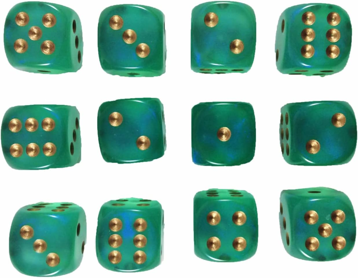 Chessex Borealis #2 Light Green/Silver 16Mm D6 Dice CHX27625