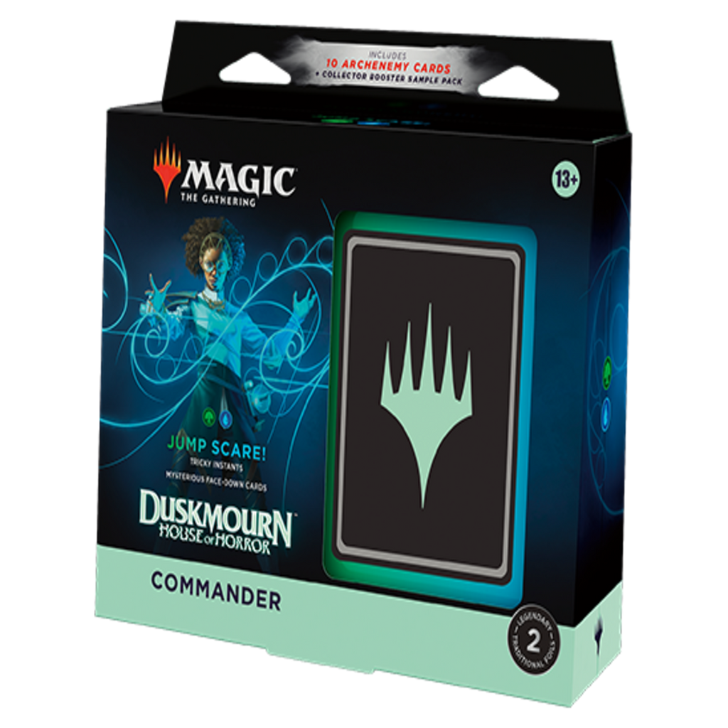 Magic the Gathering CCG Duskmourn House of Horror Commander Deck Jump Scare! (Green-Blue) MTG-DMHH-CD-JS