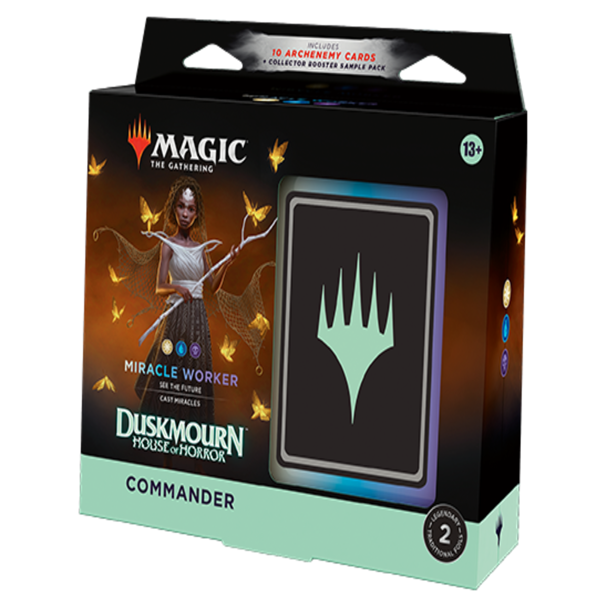 Magic the Gathering CCG Duskmourn House of Horror Commander Deck Miracle Worker (White-Blue-Black) MTG-DMHH-CD-MW