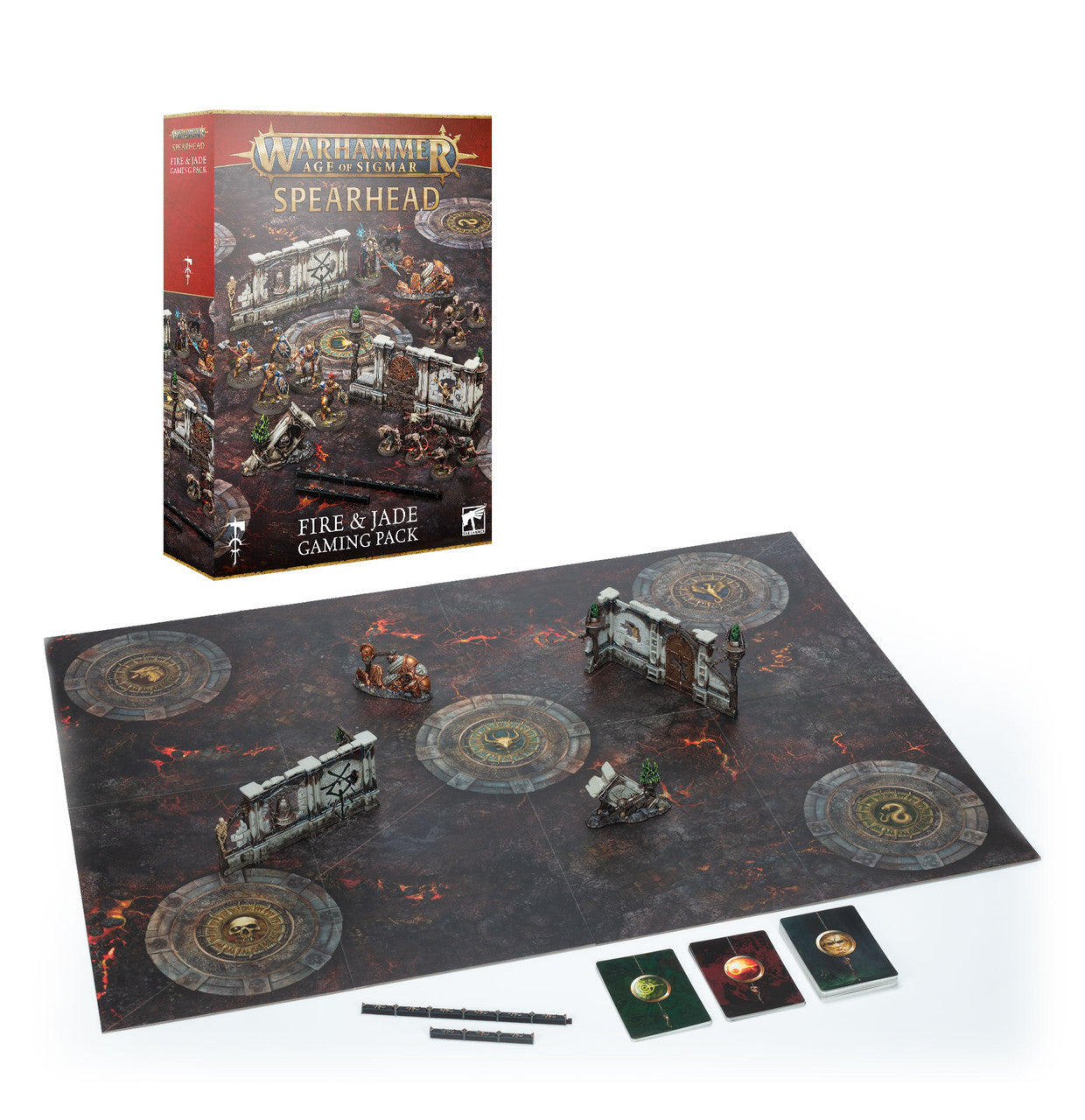 Games Workshop Warhammer Age Of Sigmar Aos Fire & Jade Gaming Pack English Plastic Box 80-56