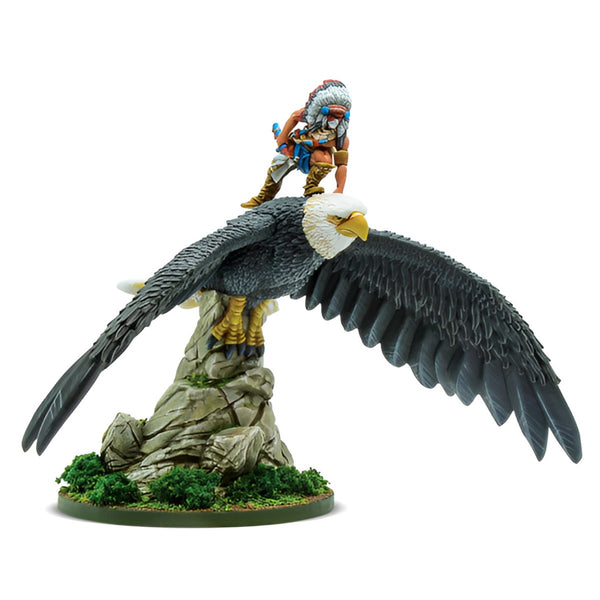 Mythic Earth Tribal Nations Sachem Warlord On War Eagle 1 Large Resin And Metal Miniature Figure MSMA01