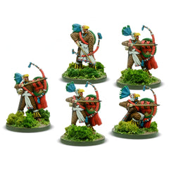 Mythic Earth Eagle Warrior Archers Aztec 5 Metal Figures Set MSMA29