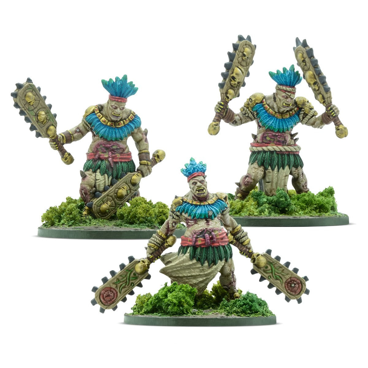 Mythic Earth Tlalocan-Bound Marauders Aztec 3 Large Resin Figures Set MSMA30