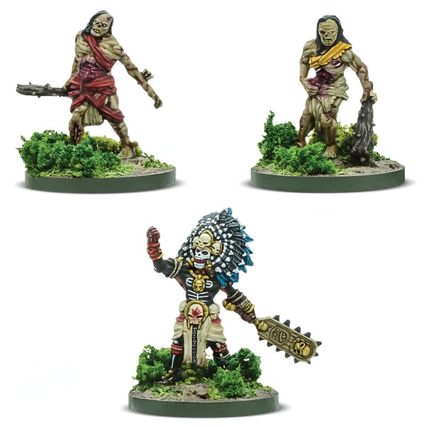 Mythic Earth Tlalocan High Priest Aztec 5 Metal Figures Set MSMA24