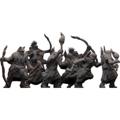 Mythic Earth Western Federation Kit Fox Society Warriors With Tomahawks 5 Metal Miniature Figures Set MSMA86