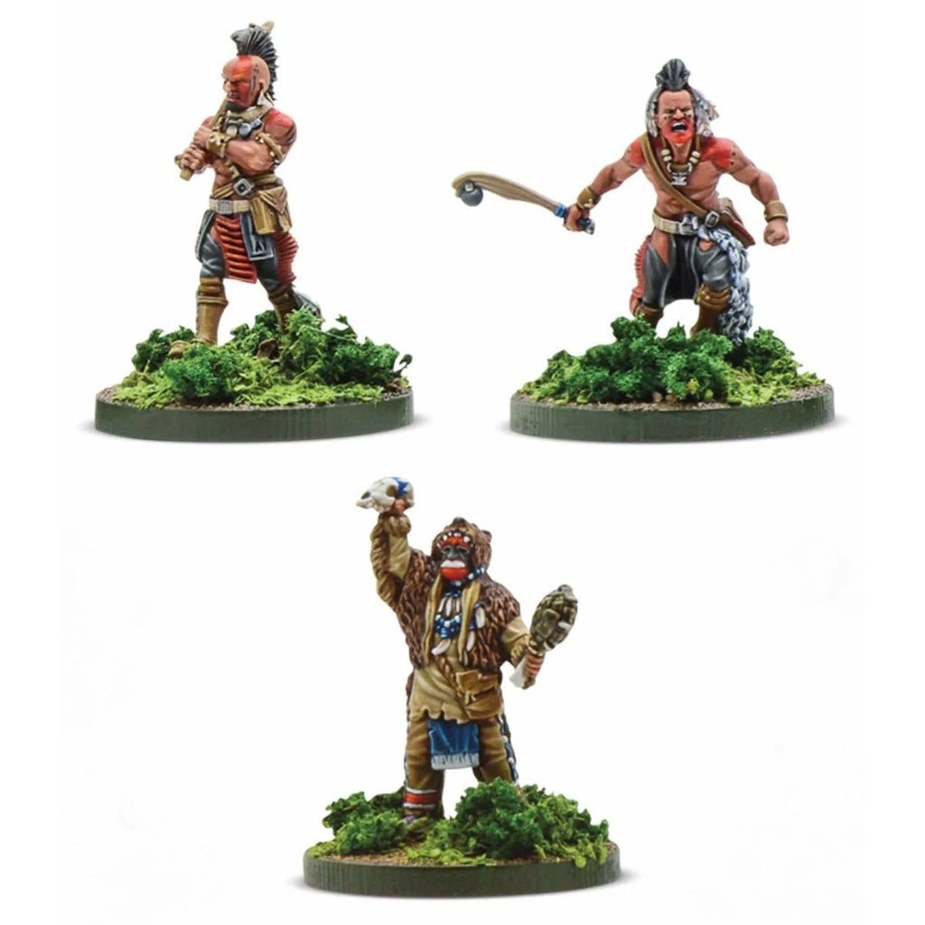 Mythic Earth Tribal Nations Sachem Warlord 3 Metal Miniature Figures Set MSMA02
