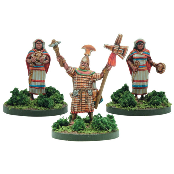 Mythic Earth Inca Oracle Inca 5 Metal Miniatures Figures Set & Magic Cards MSMA07