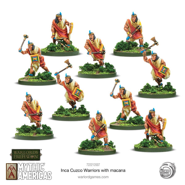 Mythic Earth Cuzco Warriors With Macana Inca 5 Metal Miniatures Figures Set MSMA10