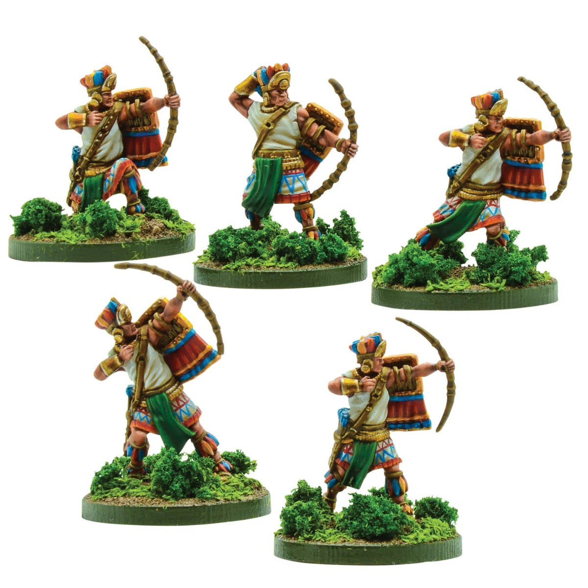 Mythic Earth Antisuyu Archers Inca 5 Metal Miniatures Figures Set MSMA11