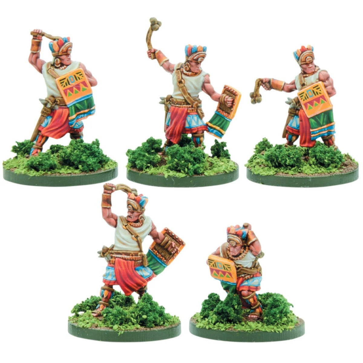 Mythic Earth Ayllus Warriors Inca 5 Metal Miniatures Figures Set MSMA12
