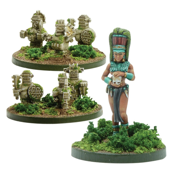 Mythic Earth Maya Ah Kin Priestess 5 Metal Miniature Figures Set MSMA36