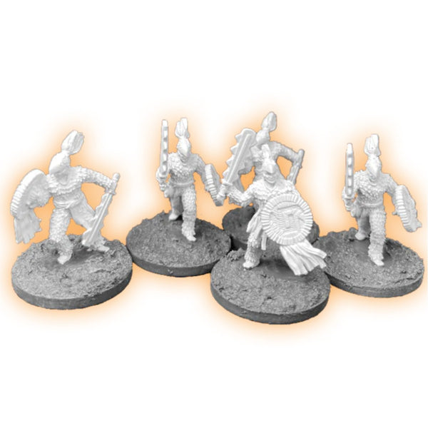 Mythic Earth Aztec Hummingbird Warriors Aztec 5 Metal Figures Set MSMA97