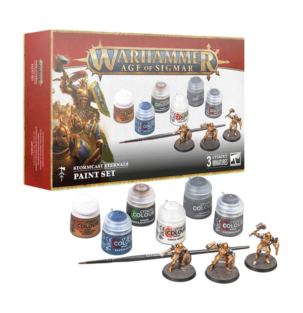 Games Workshop Warhammer Age Of Sigmar Stormcast Eternal Paint Set Eng/Spa/Port/Latv/Rm 2024 Edition 60-10