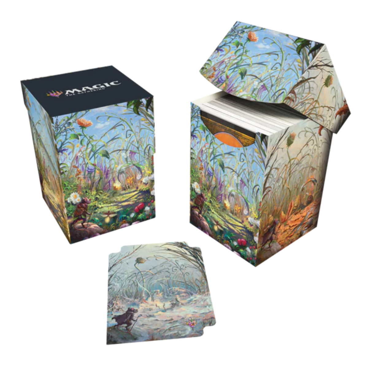 Ultra Pro Magic The Gathering Bloomburrow 100+ Deck Box Season Lands Plains Summer White UPI-38526