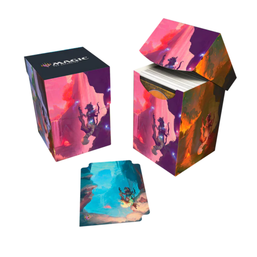 Ultra Pro Magic The Gathering Bloomburrow 100+ Deck Box Season Lands Mountain Summer Red UPI-38529