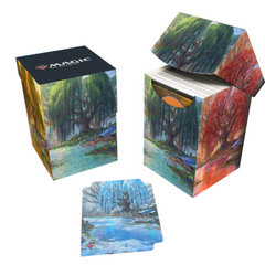 Ultra Pro Magic The Gathering Bloomburrow 100+ Deck Box Season Lands Three Tree City Summer Multi UPI-38531