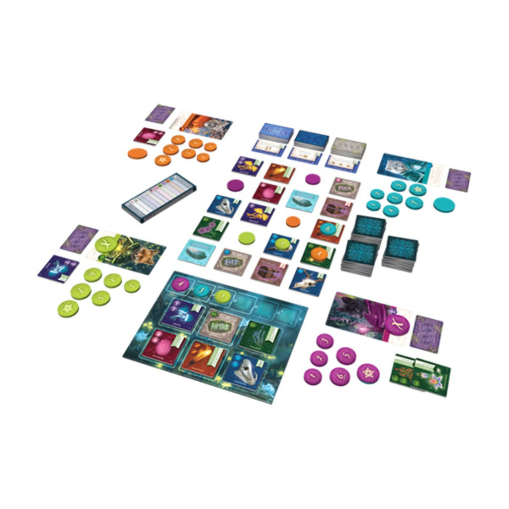 Nocturne Board Game Puzzly Spatial Bidding And Set Collection Fox Mystic Casting Magic Spells To Collect Assortment Game