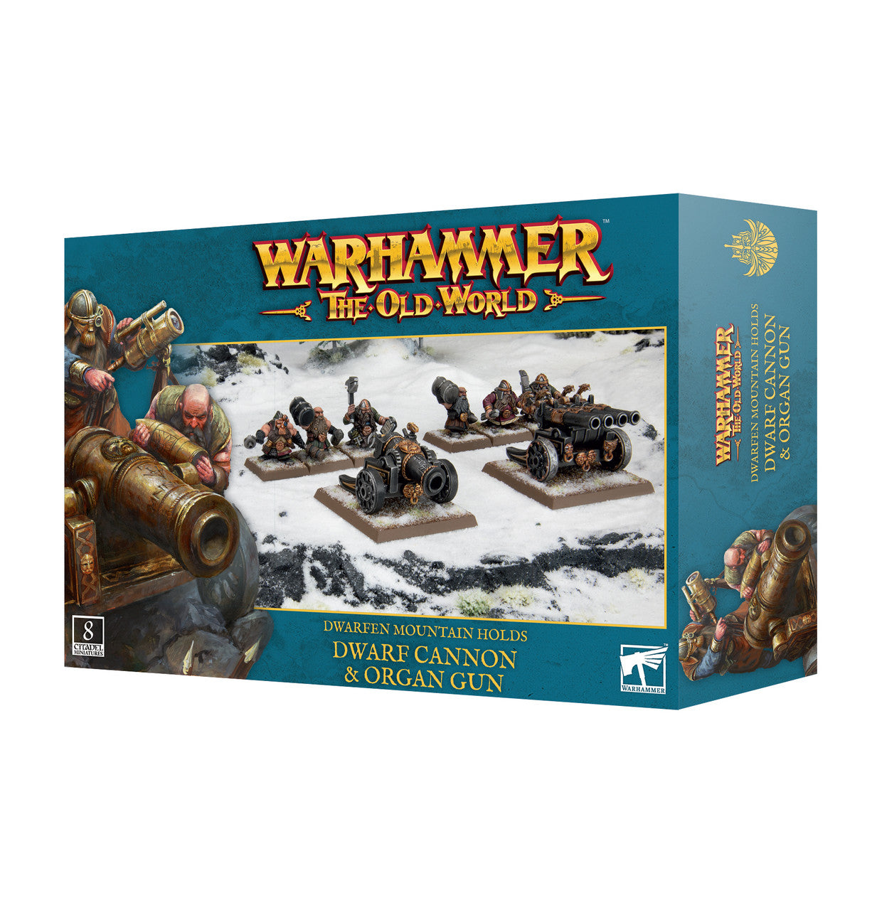 Games Workshop Warhammer The Old World Dwarfen Mountain Holds Dwarf Cannon and Organ Gun Plastic Box 10-14