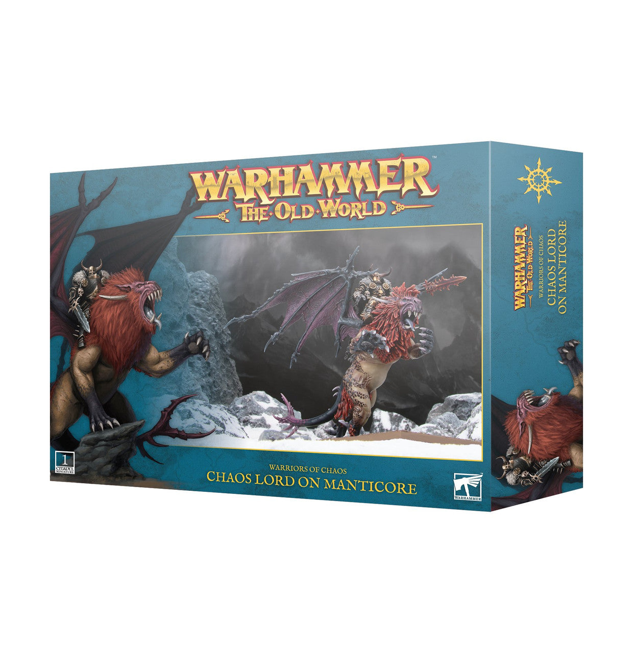 Games Workshop Warhammer The Old World Warriors Of Chaos Lord On Manticore Plastic Box 08-05