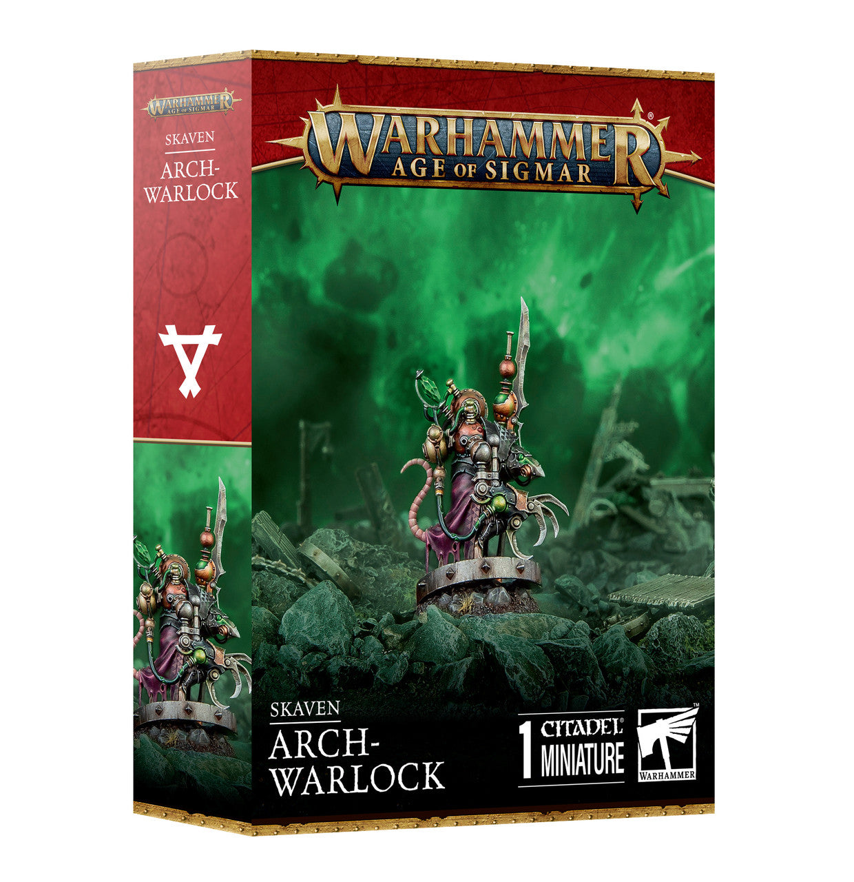 Games Workshop Warhammer Age Of Sigmar Skaven Arch Warlock Plastic Box 90-48