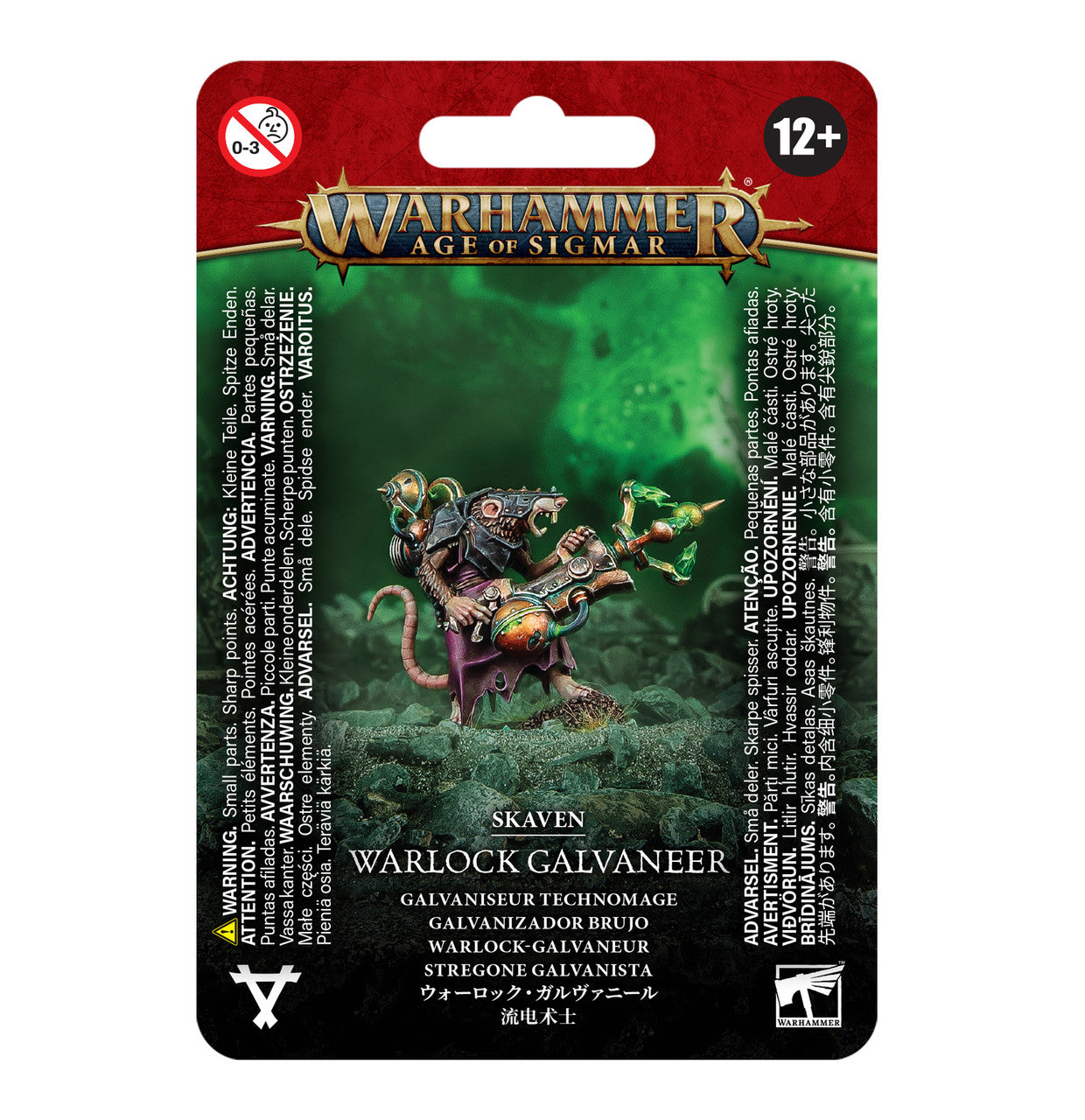 Games Workshop Warhammer Age Of Sigmar Skaven Warlock Galvaneer Plastic Clam 90-51