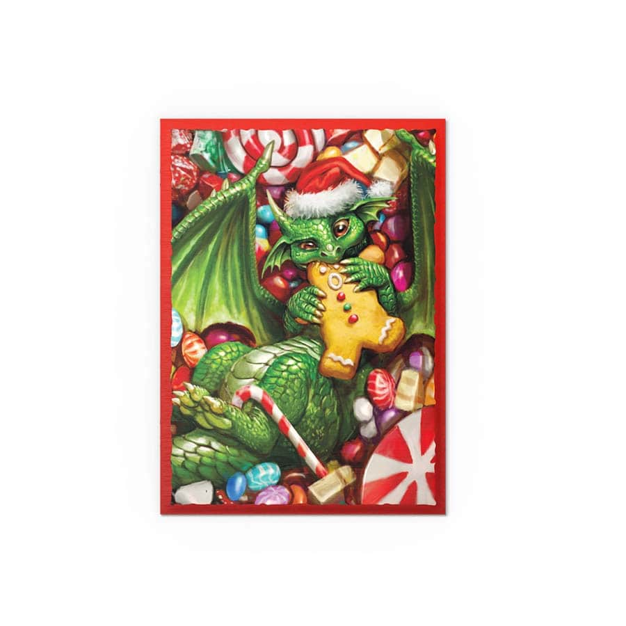 Dragon Shield Sleeves Standard Size Brushed Christmas 2024 Art Limited Edition 100 Ct ATM12125