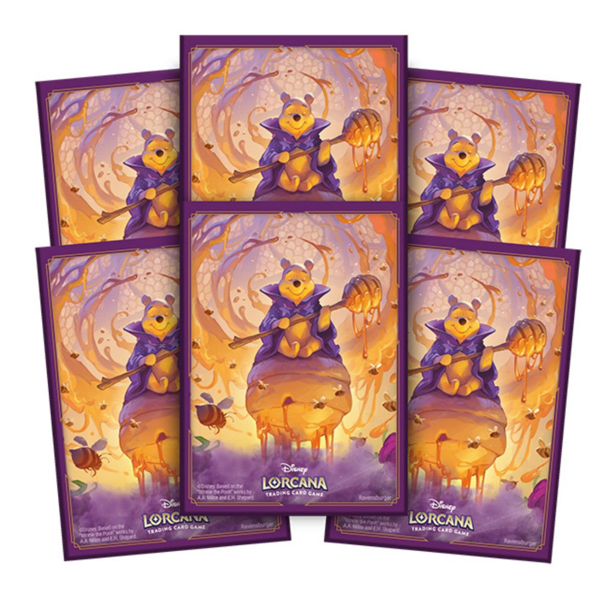 Disney Lorcana TCG Azurite Sea Card Sleeves, Winnie The Pooh 65ct DSNYLOR6-SLVE-B