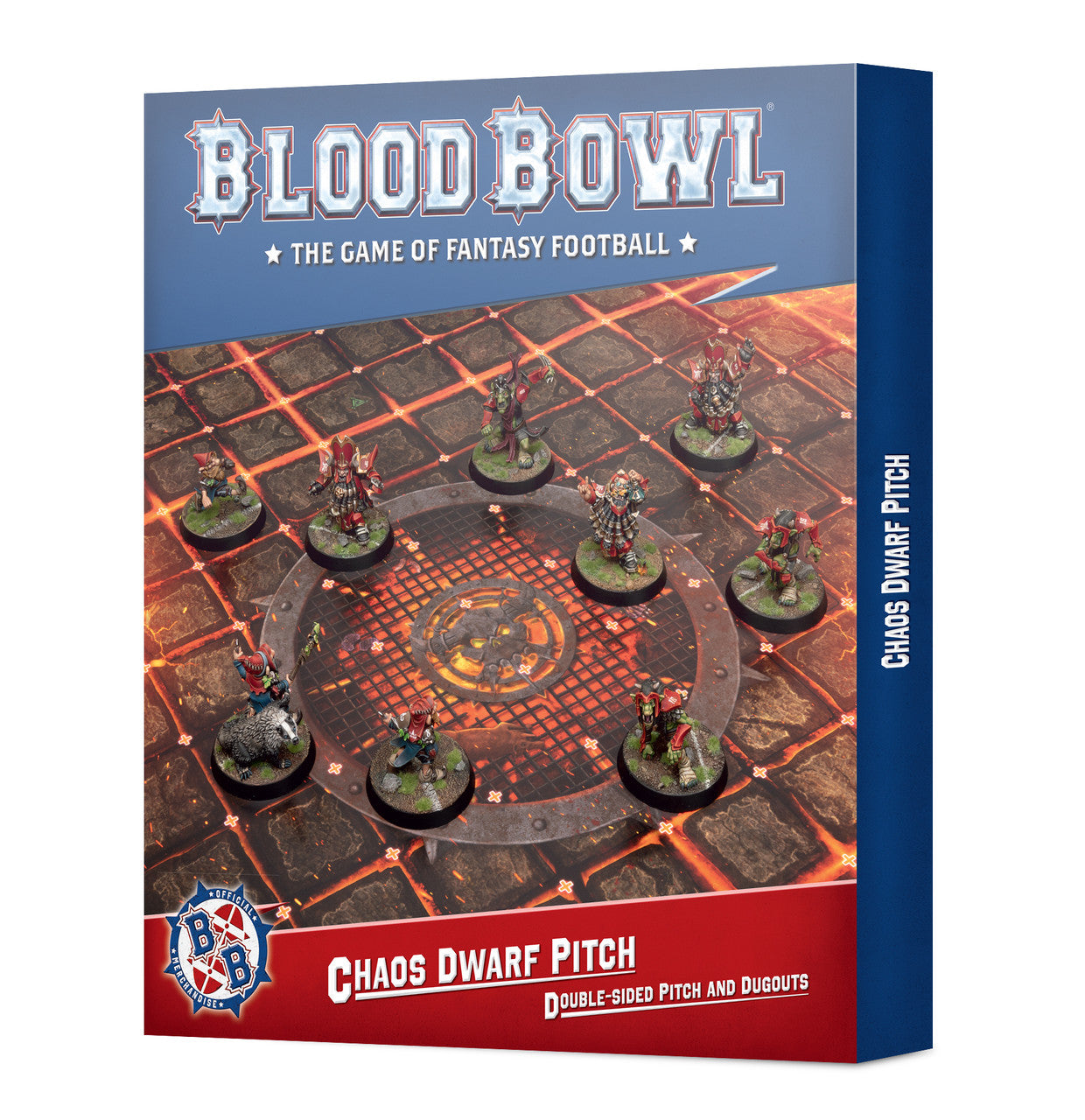 Games Workshop Blood Bowl Chaos Dwarf Team Pitch And Dugouts Card Scenery 202-46