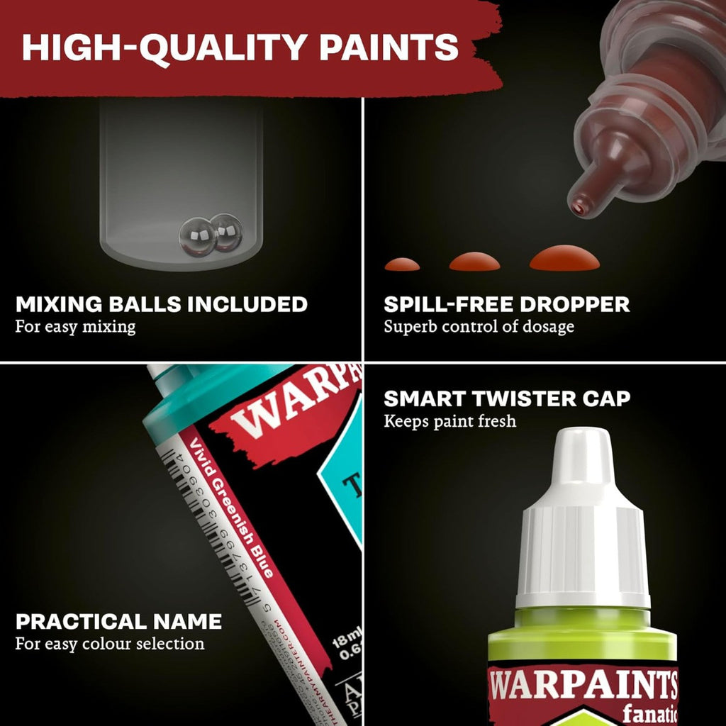 The Army Painter Warpaints Fanatic Washes High Covering Acrylic Paint Set WP8068 10 washes