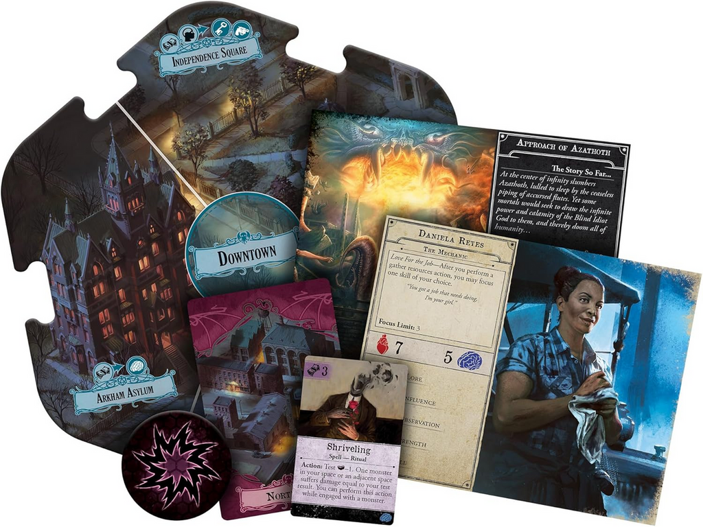 Fantasy Flight Games Arkham Horror Third Edition Cooperative Cosmic Horror Board Game Ages 14 Plus 1 to 6 Players FFG AHB01