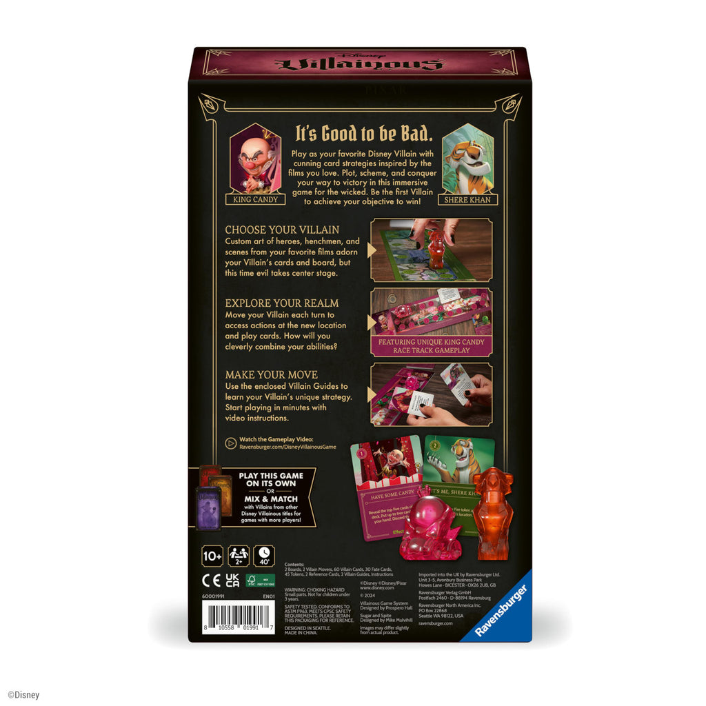 Ravensburger Disney Villainous: Sugar and Spite Family Strategy Board and Card Game for Ages 10 and Up