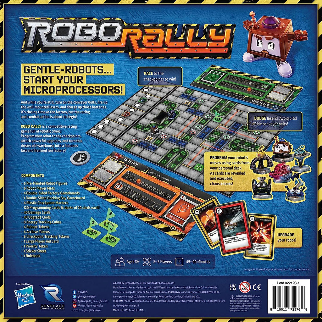 Renegade Game Studios Robo Rally Strategy Board Game for 2-6 Players with Pre-Painted Miniatures RGS02576