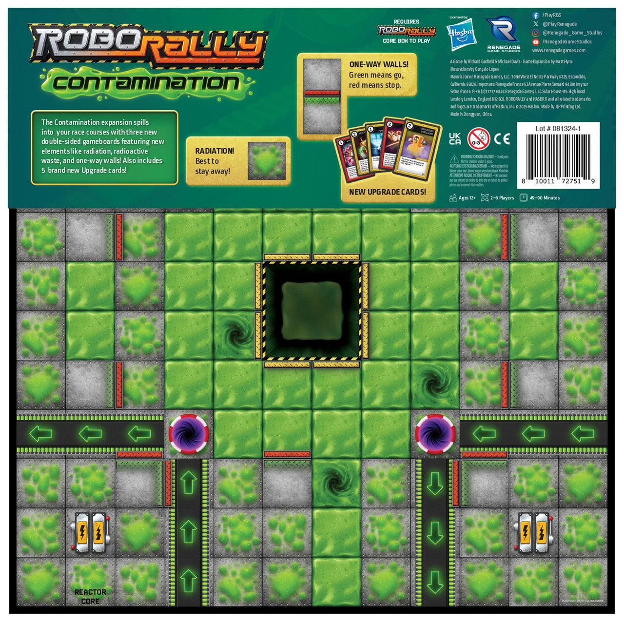 Renegade Game Studios Robo Rally Contamination Expansion Racing Board Game Trap Doors Chop Shop Cards Ages 12 Plus 2 to 6 Players Playtime 45 to 90 Minutes RGS02751
