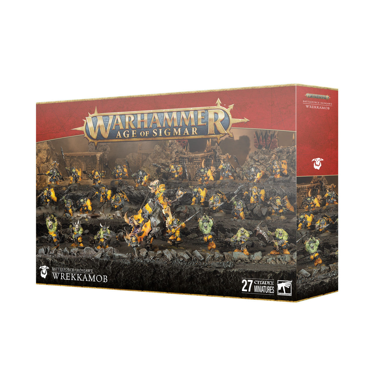 Games Workshop Warhammer Age Of Sigmar Orruk Warclans Ironjawz Wrekkamob Plastic Box 89-86